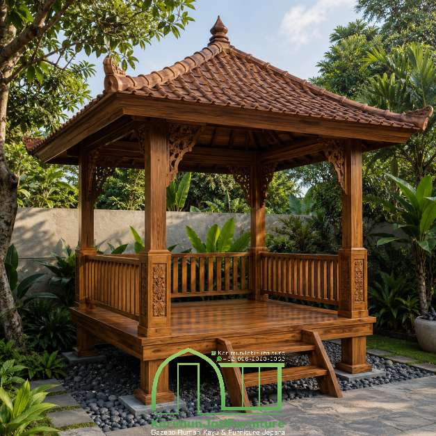 Gazebo Kayu Jati Bogor